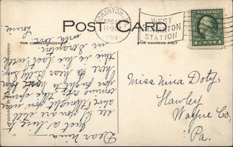 Scranton PA Baseball Umpire Evangelist Billy Sunday Tabernacle c1910 Postcard