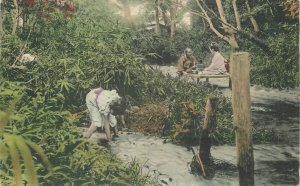 Postcard Japan C-1905 harvesting rural life undivided 23-10844