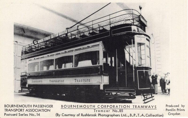 Bournemouth Bus Tram Tramways No 85 Real Photo Postcard