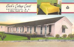 Fayetteville North Carolina Beck's Cottage Court Vintage Postcard AA71774