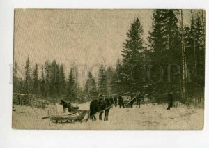 487891 Russia MOSCOW Society released from prison logging Vintage postcard