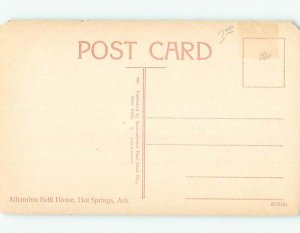 Divided-Back BUILDING Hot Springs Arkansas AR ho3521