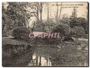 Postcard Old Rennes Tabor The Garden of Landscape Plants near Waterfall