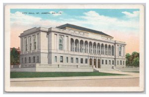 St. Joseph MO. Missouri City Hall Postcard