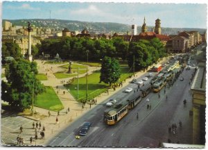 Stuttgart Germany. Schloss Plaza.   Used with stamps