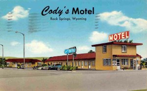 Cody's Motel US 30 Rock Springs Wyoming 1972 chrome postcard