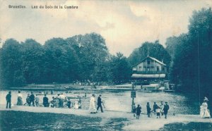 Belgium Brussels Bruxelles Lac de Bois de la Cambre Vintage Postcard 07.14