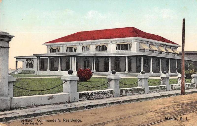 Manila Philippines Division Commander's Residence Vintage Postcard JE228253