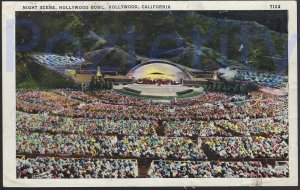 NIGHT SCENE HOLLYWOOD BOWL  HOLKLYWOOD CALIFORNIA