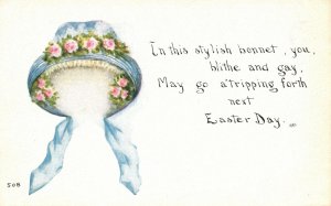 Vintage Postcard 1910's In This Stylish Bonnet You Blithe And Gay Easter Day