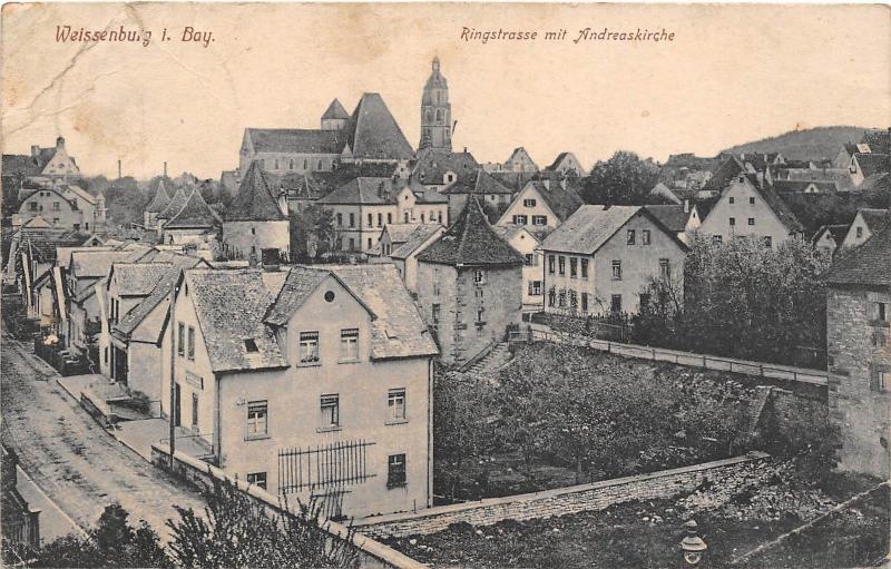 BG18380 weissenburg i bay ringstrasse mit andreasirche  germany