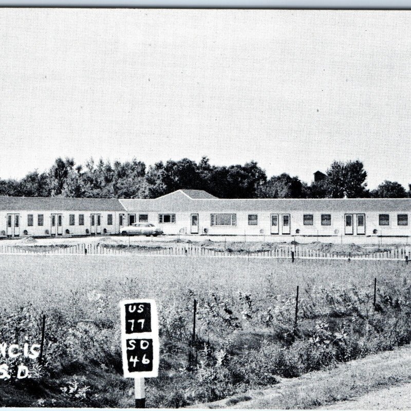 c1950s Beresford, SD Motel Francis Motor Lodge US Hwy 77 SD 46 Postcard Inn A170