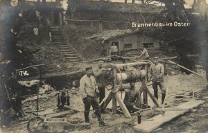 WWI RPPC Postcard Well Construction in the East