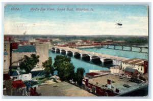 1914 Birds Eye View South East Exterior Building Waterloo Iowa Vintage Postcard