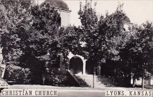 Christian Church Lyons Kansas Real Photo