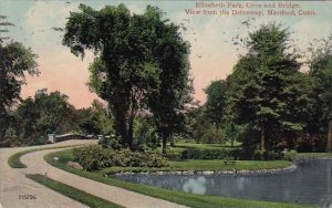 Connecticut Hartford Elizabeth Park Cove And Bridge View From The Driveway 1913