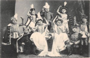 J71/ Entertainers Postcard c1920s Side Show Brussels Midget Troupe 217