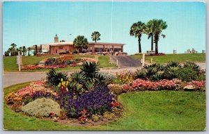 Vtg Jekyll Island Georgia GA Beautiful Flower Garden 1970s Chrome View Postcard