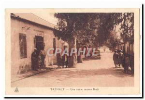 Morocco Tazmalt Old Postcard A street and house Badji (grocery haberdashery)
