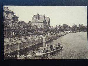 Bedfordshire BEDFORD The Embankment & Ferry Boat c1913 Postcard by Valentine