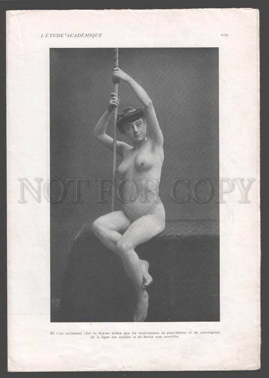092728 ART NOUVEAU FRENCH NUDE RISQUE GIRS phototypes #109-112
