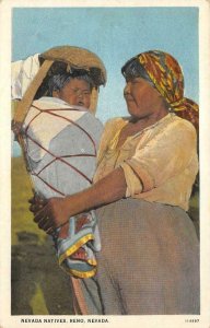 NEVADA NATIVES Reno, NV Native American Indians c1920s Vintage Postcard