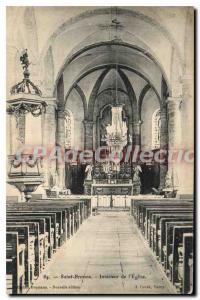 Postcard From Old St. Bresson Interior I'Eglise