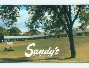 Unused 1980's SANDY'S MOTOR LODGE MOTEL Cape Cod - Sandwich MA s3331