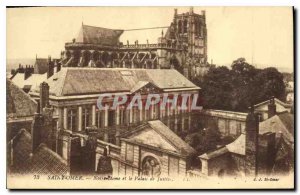 Postcard Old Saintt Omer Notre Dame and the Palace of Justice