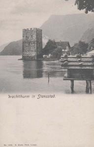 Wachtthurm In Stansstad Nidwalden Antique Switzerland Swiss Postcard