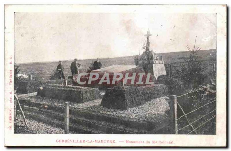 Gerbeviller - Martyr - Monument 30 Coonial - Old Postcard