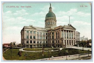 1909 View Of State Capitol Building Atlanta Georgia GA Posted Antique Postcard 