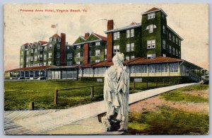 K25/ Virginia Beach Postcard c1910 Princess Anee Hotel Monument 233