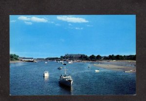 ME York River Marshall House Hotel York Maine Postcard Boats