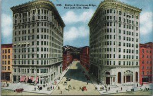 Boston & Newhouse Buildings Salt Lake City Utah Postcard C215