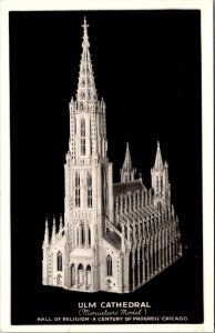 Real Photo PC Miniature Model Ulm Cathedral Century of Progress Chicago Illinois