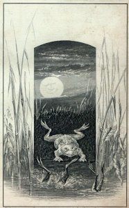 1880 Engraved Academy Of Music Program Folder Frog Opera Smiling Moon 3M