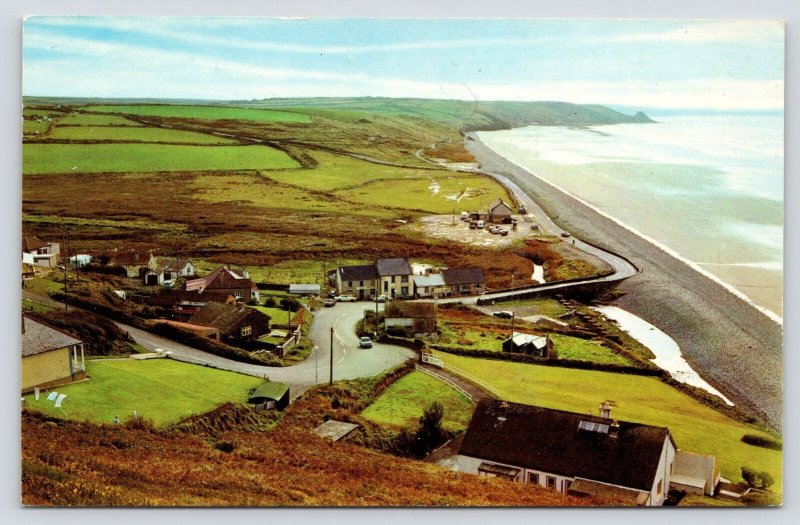 Postcard Newgale Beach, England Coast Aerial View  P1