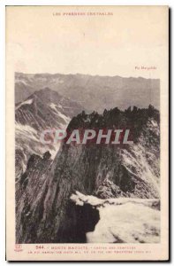 Old Postcard The Central Pyrenees Mountains Cursed Cretes of storms Peak Marg...