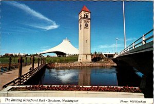 2~4X6 Postcards Spokane, WA Washington  RIVERFRONT PARK  Clock Tower~Pavilion