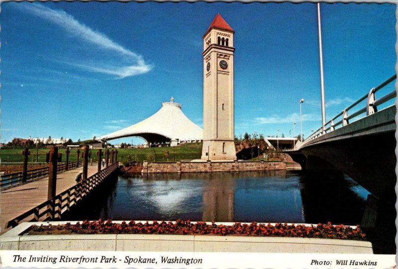 2~4X6 Postcards Spokane, WA Washington  RIVERFRONT PARK  Clock Tower~Pavilion