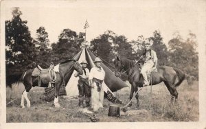 RPPC PRESIDENT ROOSEVELT AT INDIAN RESERVATION REAL PHOTO POSTCARD (c. 1910)@@