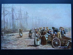 Fisherfolk Series SELLING BY AUCTION c1906 Postcard by S. Hildesheimer 5451