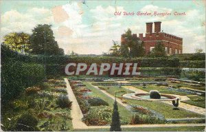 Old Postcard Old Dutch Garden Hampton Court