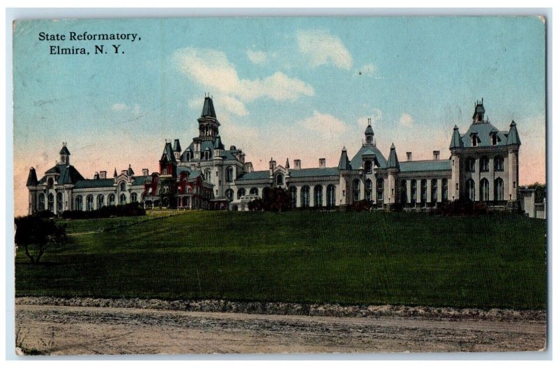 c1910 State Reformatory Building Field  Elmira New York Vintage Antique Postcard 