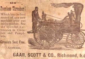 1880s Farming Gaar Scott & Co. Steam & Horse Power Threshing Machines Summer #6G