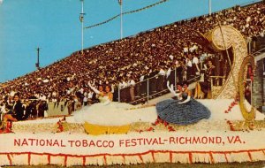 Richmond Virginia National Tobacco Festival Parade Float Postcard AA56494