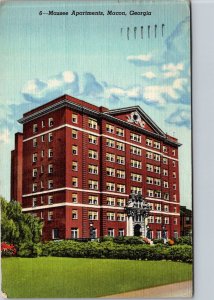 Massee Apartments Building, Macon GA c1944 Vintage Postcard O61