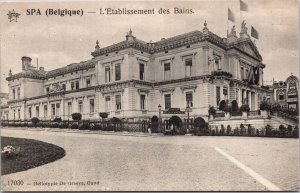 Belgium Spa L'Etablissement des Bains Vintage Postcard C119