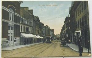 K2099     QUEBEC,  QUE., CANADA    POSTCARD,  ST.  JOHN  ST.